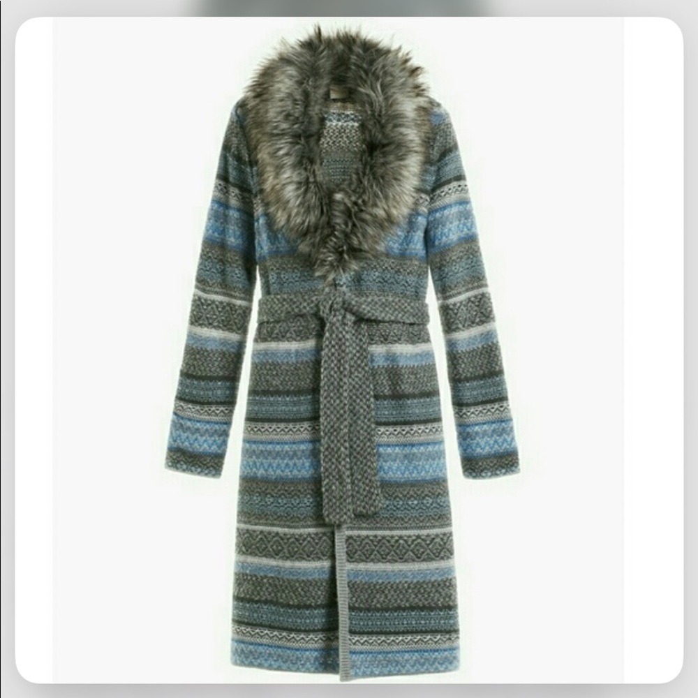 NWT Chico’s Faux Fur Cardigan